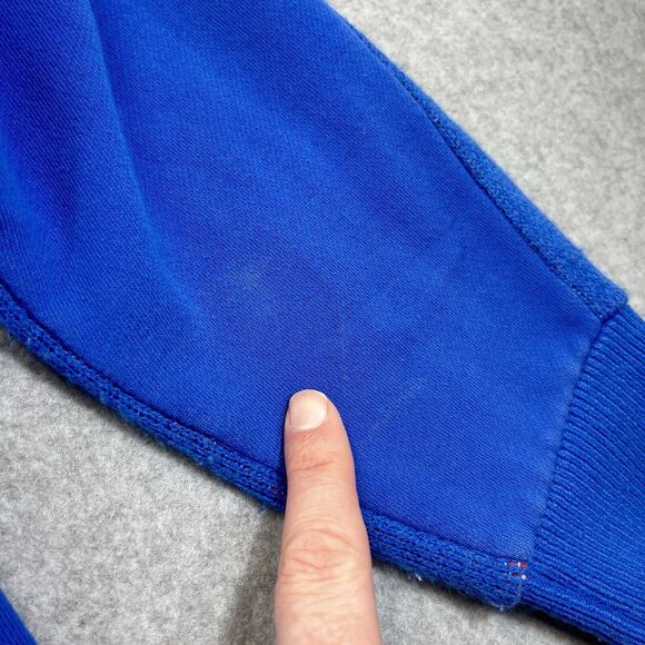 Adidas Originals Real Scarf Hoodie Blue Adult Medium M Pullover Knit ED7008 READ - Picture 12 of 12